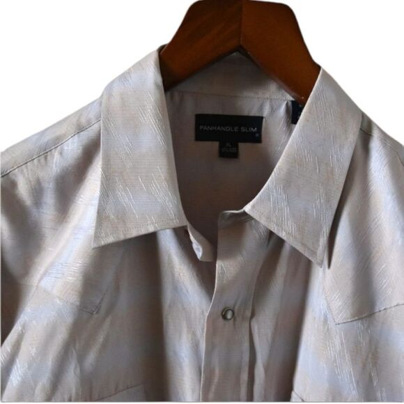 Panhandle Slim Mens Western Shirt Size XL (17.5) Pearl Snap Button Up 80s 90s - Picture 3 of 7